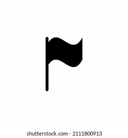 Flag icon in black data design on white background, vector illustration, Eps 10