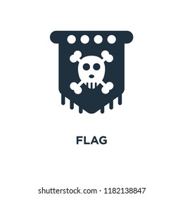 Flag icon. Black filled vector illustration. Flag symbol on white background. Can be used in web and mobile.