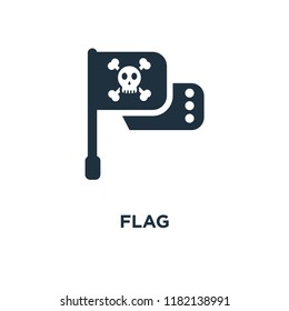 Flag icon. Black filled vector illustration. Flag symbol on white background. Can be used in web and mobile.