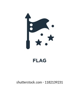 Flag icon. Black filled vector illustration. Flag symbol on white background. Can be used in web and mobile.