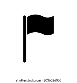 Flag icon. Black silhouette. Side view. Vector simple flat graphic illustration. The isolated object on a white background. Isolate.