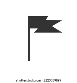 Flag icon. Black silhouette vector ilustration.