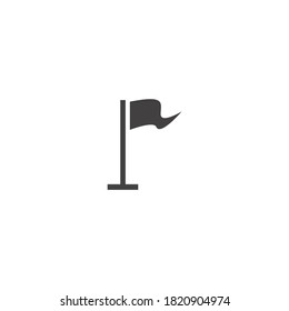 Icono de bandera Diseño gráfico de vectores blanco y negro