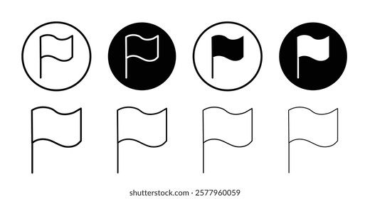Flag icon black and white vector sign