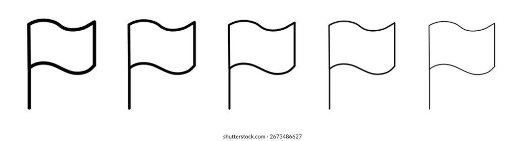 Flag-Symbol schwarz-weißes Vektorzeichen
