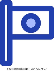 flag icon blue style design
