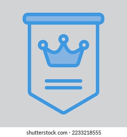 Flag icon in blue style, use for website mobile app presentation