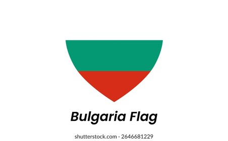 Flaggensymbol Bulgariens mit weißen, grünen und roten horizontalen Streifen im minimalistischen Stil