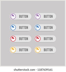 Flag icon button set