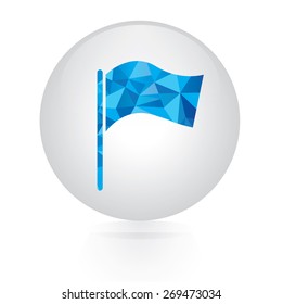 flag icon button web icon