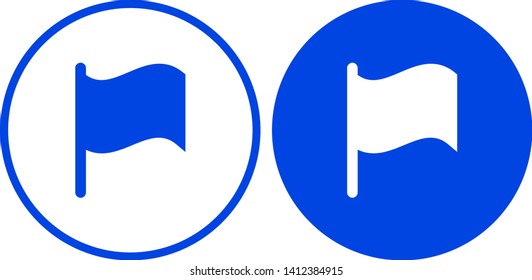 Flag icon in circle. Vector illustration