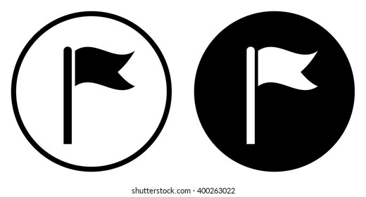 Flag icon in circle . Vector illustration
