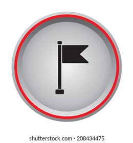 flag icon circular button