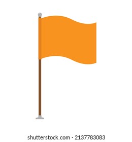 Flag Icon. Color Silhouette. Side View. Vector Simple Flat Graphic Illustration. Isolated Object On A White Background. Isolate.