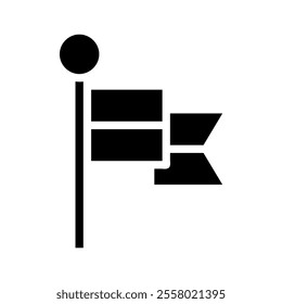 Flag icon. Concept of goal, achievement, and destination.
