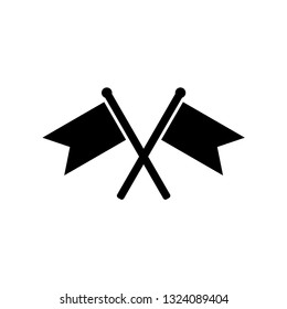 flag icon. cross two flags vector icon