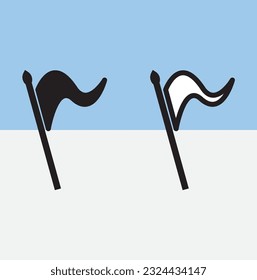 Flag icon, flag for decoration, Flag Isolated Flat Web Mobile Icon, Sign, Symbol, Button,  Element, Silhouette, Vector illustration