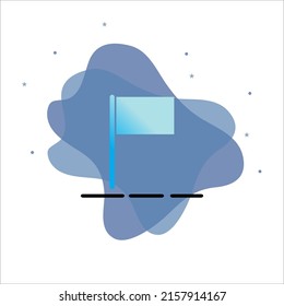 Flag Icon Design, With Background
