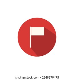 Flag Icon Design With Color and Shadow