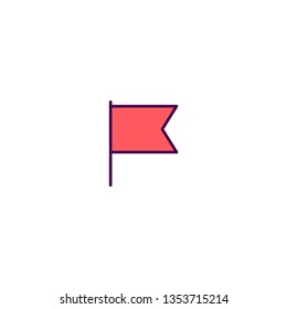 Flag icon design. Essential icon vector illustration