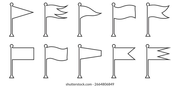 Design de ícone de sinalizador em estilo Quatro com traçado editável. Linha, Sólida, Linha Plana e Linha de Gradiente de Cor.  Design de ícone de linha, traçado editável, Pixel Perfect, ilustração de stock. 