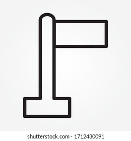 Flag icon design. Location marker symbol. Flat design style.