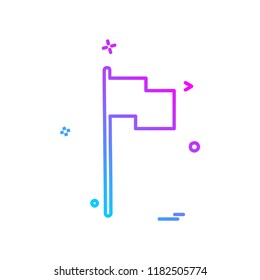 Flag icon design vector