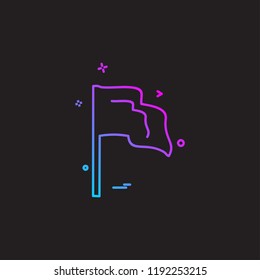 Flag icon design vector