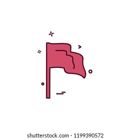 Flag icon design vector