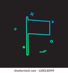 Flag icon design vector