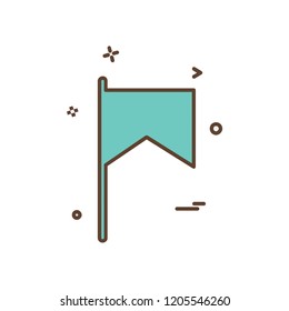 Flag icon design vector