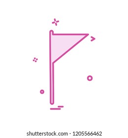 Flag icon design vector