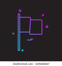 Flag icon design vector