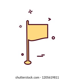 Flag icon design vector