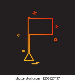 Flag icon design vector