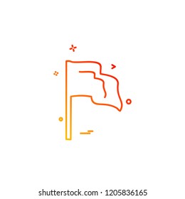 Flag icon design vector