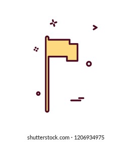 Flag icon design vector