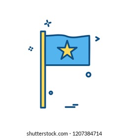 Flag icon design vector