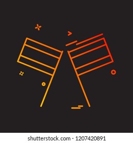 Flag icon design vector