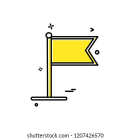 Flag icon design vector