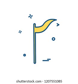 Flag icon design vector