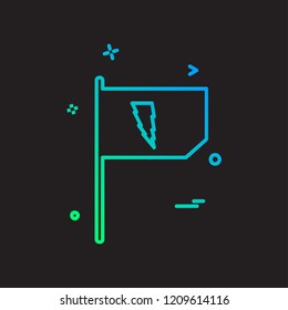 Flag icon design vector