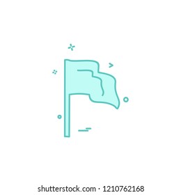 Flag icon design vector