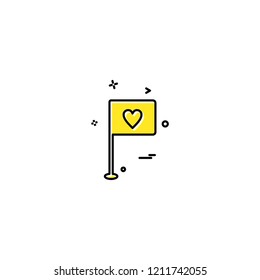 Flag icon design vector 