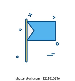 Flag icon design vector