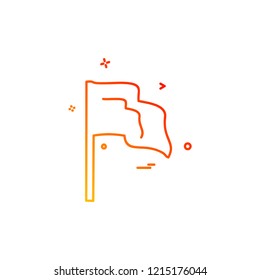 Flag icon design vector