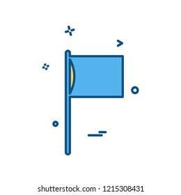 Flag icon design vector