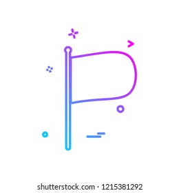 Flag icon design vector