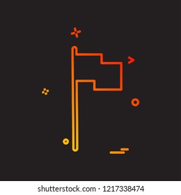 Flag icon design vector