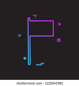 Flag icon design vector
